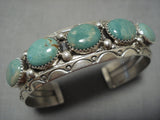 Exquisite Vintage Zuni Native American Sterling Silver Turquosie Bracelet-Nativo Arts