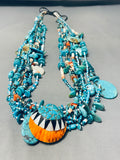 One Of The Most Unique Ever Vintage Santo Domingo Turquoise Necklace-Nativo Arts