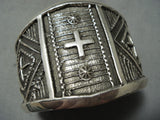 Incredible Navajo Sterling Silver Crosses Bracelet Native American-Nativo Arts