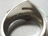 Native American Statement Vintage Ben Nighthorse Campbell Turquoise Sterling Silver Ring-Nativo Arts