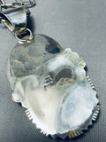 4 Inch Long Rare Huge Native American Navajo Turquoise Kachina Sterling Silver Necklace-Nativo Arts