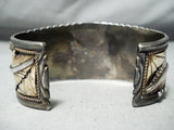 Extreme Detailed Vintage Native American Navajo Flying Eagle Sterling Silver Bracelet-Nativo Arts