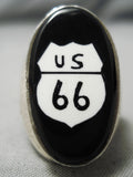 Important Vintage Navajo Highway 66 Sterling Silver Native American Ring-Nativo Arts