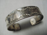 Wonderful Vintage Navajo Sterling Silver Native American Bracelet Old-Nativo Arts