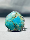 Noteworthy San Felipe Royston Turquoise Sterling Silver Ring-Nativo Arts