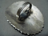 One Of The Best Ever Vintage Native American Navajo Turquoise Cluster Sterling Silver Ring-Nativo Arts
