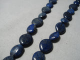 Native American Gorgeous Vintage Santo Domingo Lapis Sterling Silver Necklace Old-Nativo Arts