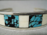 Hard To Find Vintage Native American Navajo Blue Wind Turquoise Sterling Silver Bracelet-Nativo Arts