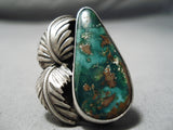 Electrifying Vintage Navajo Royston Turquoise Sterling Silver Ring Native American Old-Nativo Arts