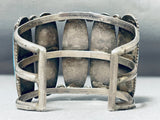 Museum Mind Blowing Vintage Native American Navajo Long Turquoise Sterling Silver Bracelet-Nativo Arts