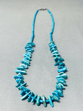 Rare Turquoise Heishi Vintage Native American Navajo Nugget Sterling Silver Necklace-Nativo Arts
