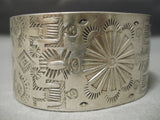 Early 1900's Vintage Navajo/southwest Sterling Silver Hand Tooled Bracelet-Nativo Arts