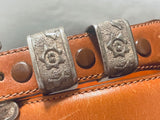 Ancient Petroglyph Vintage Native American Navajo Sterling Silver Ranger Buckle Set-Nativo Arts