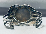 One Of Most Unique Vintage Native American Navajo Sterling Silver Coin Leaf Bracelet-Nativo Arts