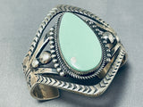 Wil Begay Vintage Native American Navajo Green Turquoise Sterling Silver Bracelet-Nativo Arts
