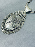 Important Ben Begaye (d) Vintage Native American Navajo Sterling Silver Leaf Necklace-Nativo Arts