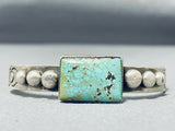 Superb Vintage Native American Navajo Green Spiderweb Turquoise Sterling Silver Bracelet-Nativo Arts