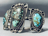 One Of The Best Museum Vintage Native American Navajo Turquoise Sterling Silver Bracelet-Nativo Arts