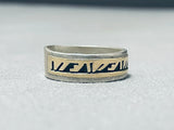 Gold And Silver Vintage Native American Navajo Sterling Ring-Nativo Arts