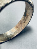 One Of The Most Intricate Vintage Native American Zuni Turquoise Inlay Sterling Silver Bracelet-Nativo Arts