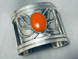 Most Unique Vintage Native American Navajo Domed Sandstone Signed Sterling Silver Bracelet-Nativo Arts