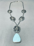 Enchanting San Felipe Signed 8 Turquoise Sterling Silver Necklace-Nativo Arts
