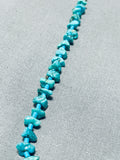 Amazing Vintage Native American Navajo Turquoise Heishi Blue Necklace Old-Nativo Arts