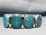 Intense Spiderweb Matrix Vintage Native American Navajo Sterling Silver Bracelet-Nativo Arts