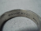 Distinctive Vintage Navajo Native American Sterling Silver Ring Old-Nativo Arts