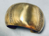 Native American Orville Tsinnie Authentic Rare Vintage Brass Bracelet-Nativo Arts