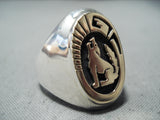 Tremendous Navajo Native American 14k Gold Sterling Silver Ring-Nativo Arts