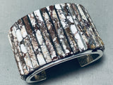 The Best Native American Navajo Wildhorse Agate Sterling Silver Wide Bracelet Cuff-Nativo Arts