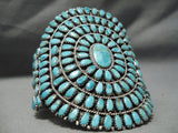 Best Vintage Native American Navajo Larry Moses Begay Turquoise Sterling Silver Bracelet-Nativo Arts