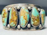 Whopping Vintage Native American Navajo Royston Turquoise Important Sterling Silver Bracelet-Nativo Arts