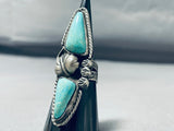 Tremendous Vintage Native American Navajo Turquoise Sterling Silver Ring-Nativo Arts