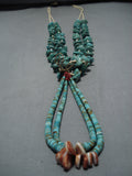 Impressive Vintage Navajo 50-stone Royston Turquoise Native American Necklace-Nativo Arts