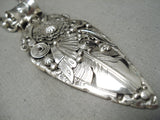 Thick And Heavy!! Detailed Native American Navajo Sterling Silver Arrowhead Necklace-Nativo Arts
