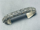 Swirling Sun Works Vintage Native American Navajo Sterling Silver Bracelet-Nativo Arts