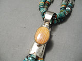 Native American Important Santod Omingo Royston Turquoise Sterling Silver Dan Coriz Necklace-Nativo Arts