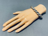 92 Gram Vintage Native American Navajo Sterling Silver Twist Solid Bracelet-Nativo Arts