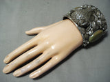 200 Gram Monster Native American Green Turquoise Sterling Silver Bracelet-Nativo Arts