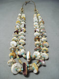Immense Vintage Native American Santo Domingo Turquoise Spiny Oyster Necklace-Nativo Arts