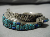 Museum Quality Vintage Native American Navajo Spiderweb Turquoise Sterling Silver Bracelet Old-Nativo Arts