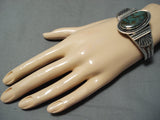 Signed Navajo Native American Royston Turquoise Sterling Silver Bracelet-Nativo Arts
