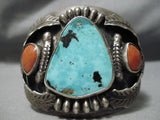 Important Carl Allen Begay Vintage Native American Navajo Turquoise Sterling Silver Bracelet-Nativo Arts