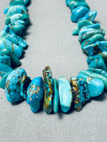 Incredible Vintage Native American Navajo Kingman & Royston Turquoise Sterling Silver Necklace-Nativo Arts