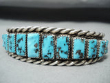 Excellent Vintage Native American Navajo Sleeping Beauty Turquoise Sterling Silver Bracelet-Nativo Arts