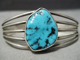 Amazing Native American Navajo Turquoise Sterling Silver Bracelet-Nativo Arts