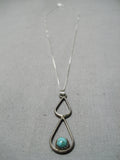 Wonderful Vintage Native American Navajo Royston Turquoise Sterling Silver Necklace Old-Nativo Arts