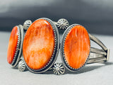 Wil Johnson Vintage Native American Navajo Spiny Oyster Sterling Silver Bracelet-Nativo Arts